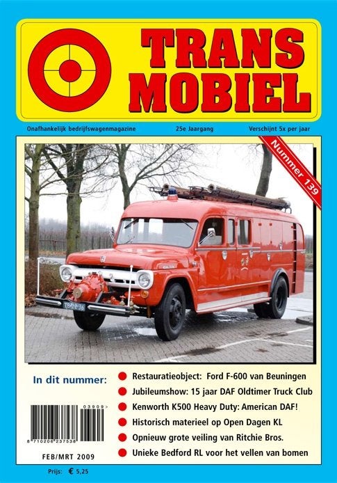 Transmobiel jaargang 2009: nr. 139, 140, 141, 142, 143, Boeken, Ophalen of Verzenden, Nieuw, Algemeen