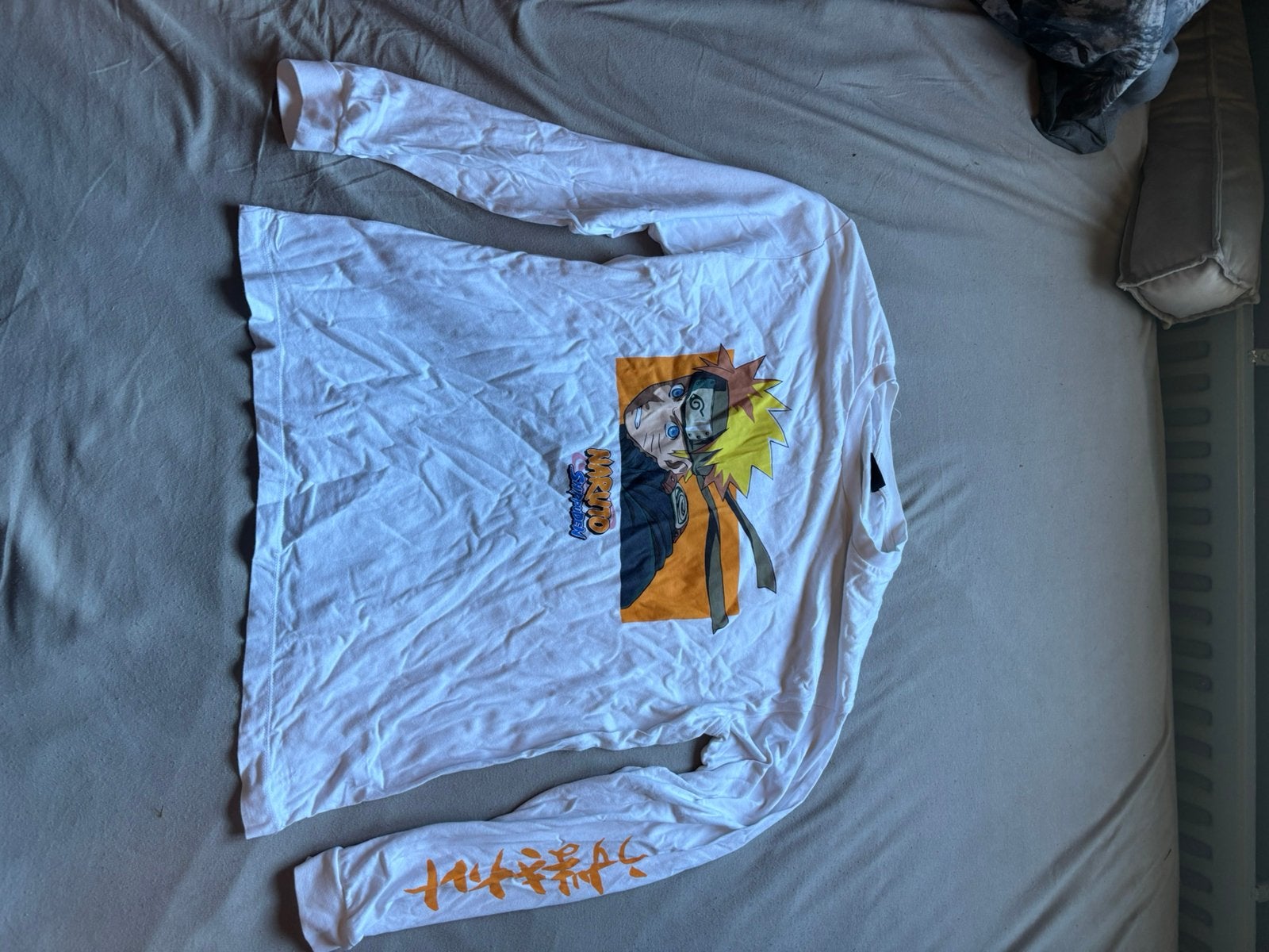 Naruto longsleeve maat L, Kleding | Heren, T-shirts, Ophalen of Verzenden, Zo goed als nieuw, Maat 52/54 (L), Wit