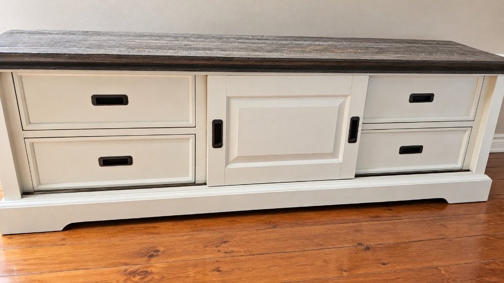 Riverwoods meubelset - Eetafel, tv meubel en bijzettafel, Ophalen