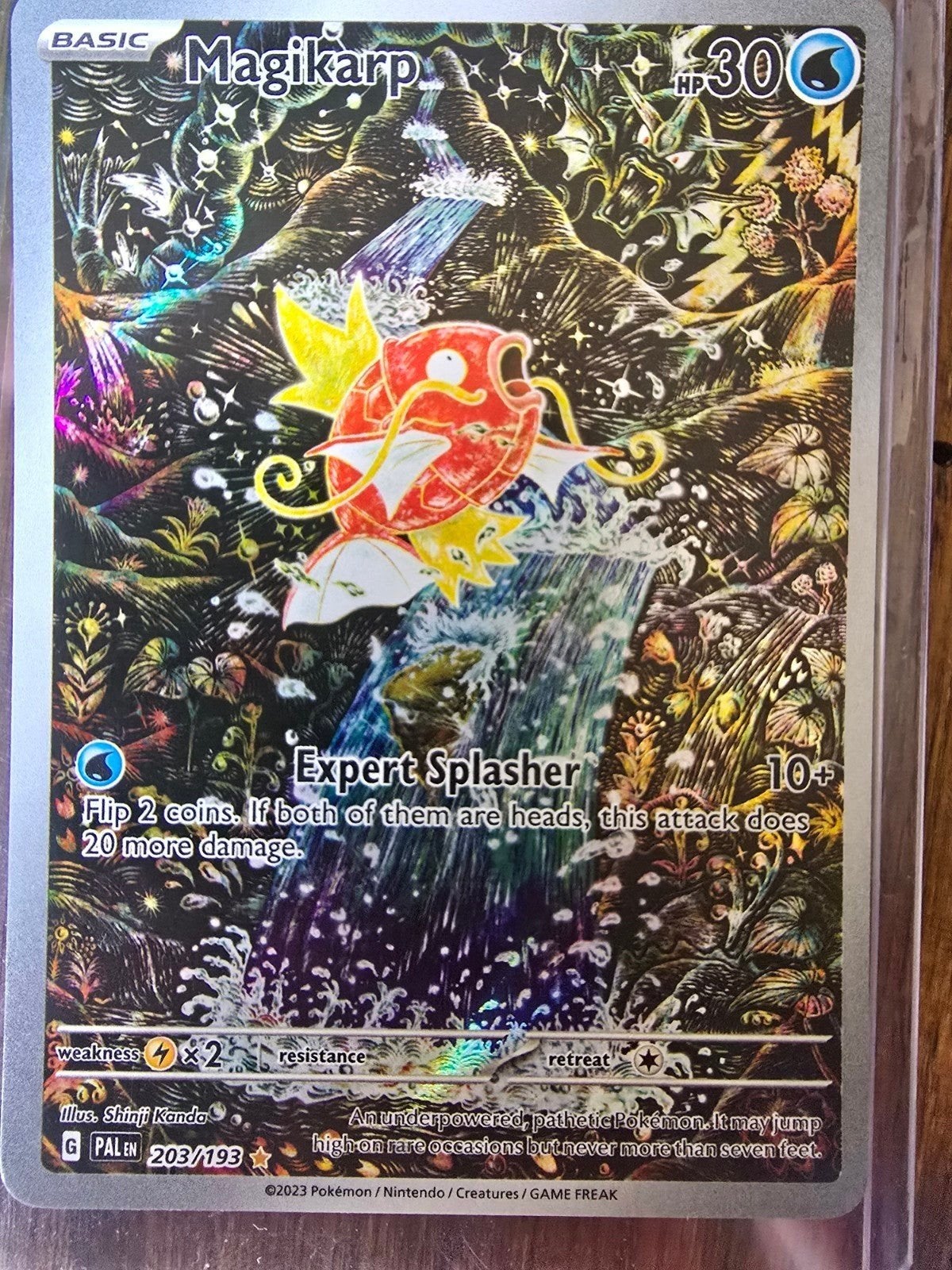 Magikarp 203/193 paldea evolved, Ophalen of Verzenden, Zo goed als nieuw, Losse kaart, Foil