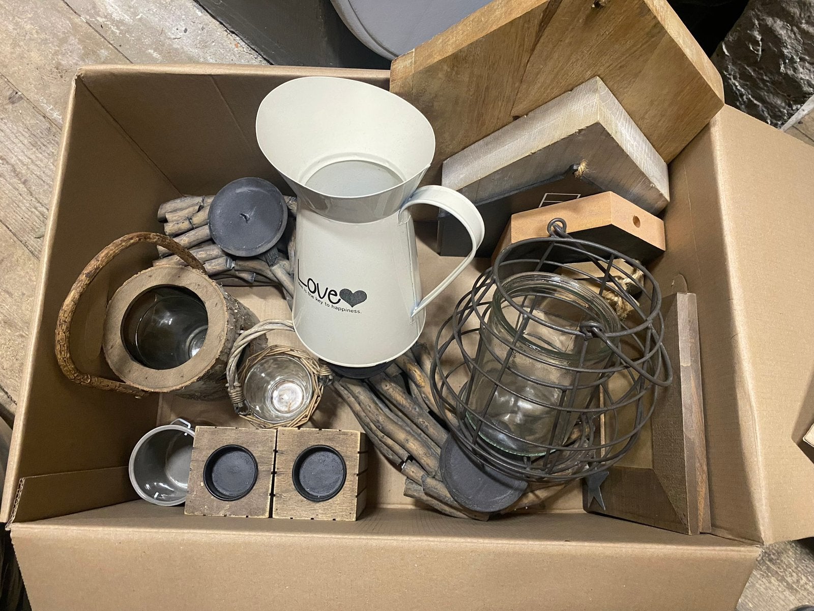 Doos vol met landelijke brocante, Ophalen of Verzenden, Zo goed als nieuw