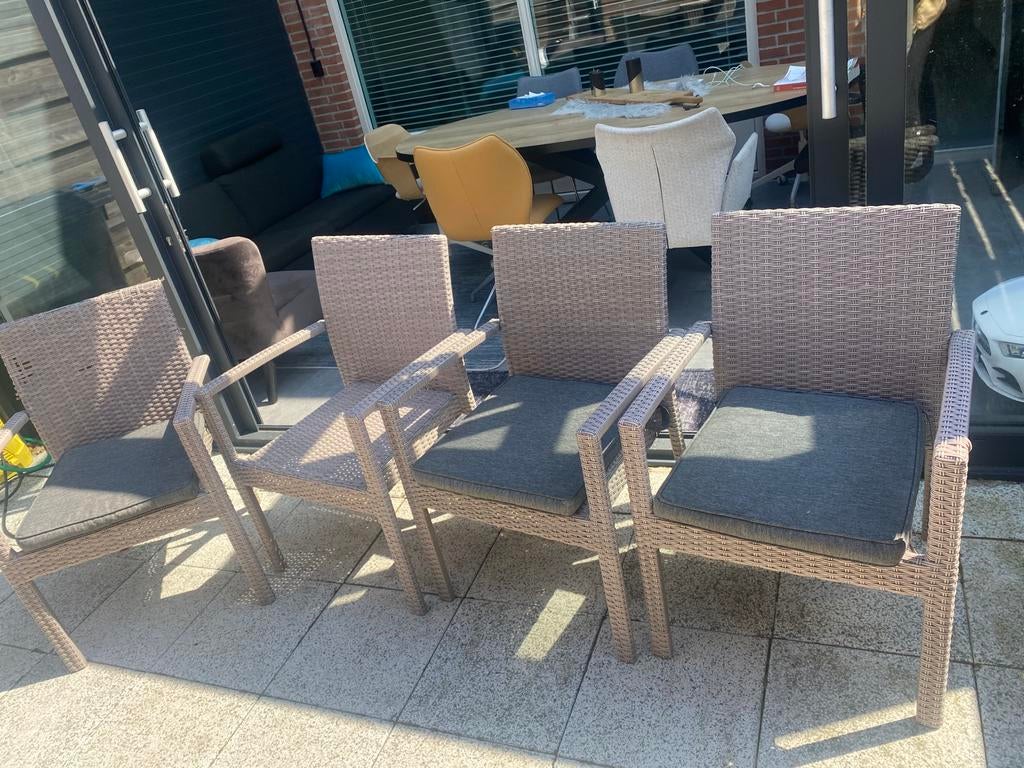 Tuinstoelen, Tuin en Terras, Tuinsets en Loungesets, Ophalen of Verzenden, Zo goed als nieuw, 4 zitplaatsen