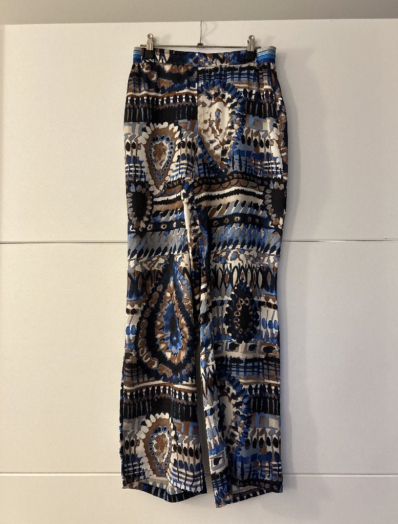 Green Ice broek met multicolor print, Kleding | Dames, Blauw, Ophalen of Verzenden, Zo goed als nieuw, Maat 36 (S)