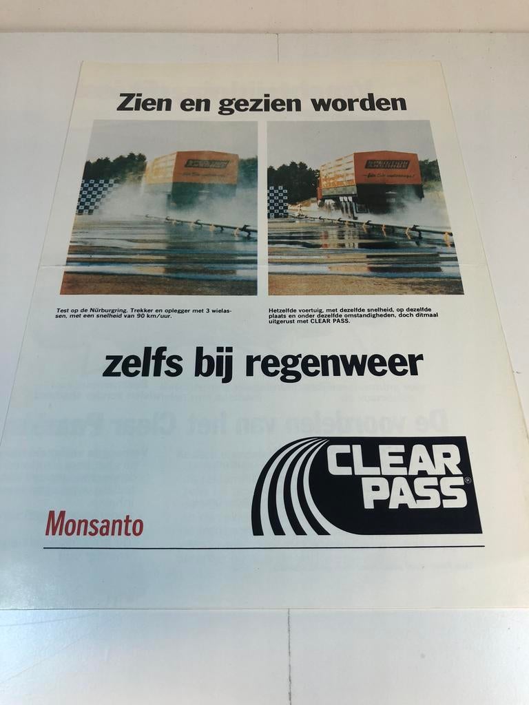 Folder Monsanto Clear Pass spatlappen, Ophalen of Verzenden, Zo goed als nieuw, Overige merken