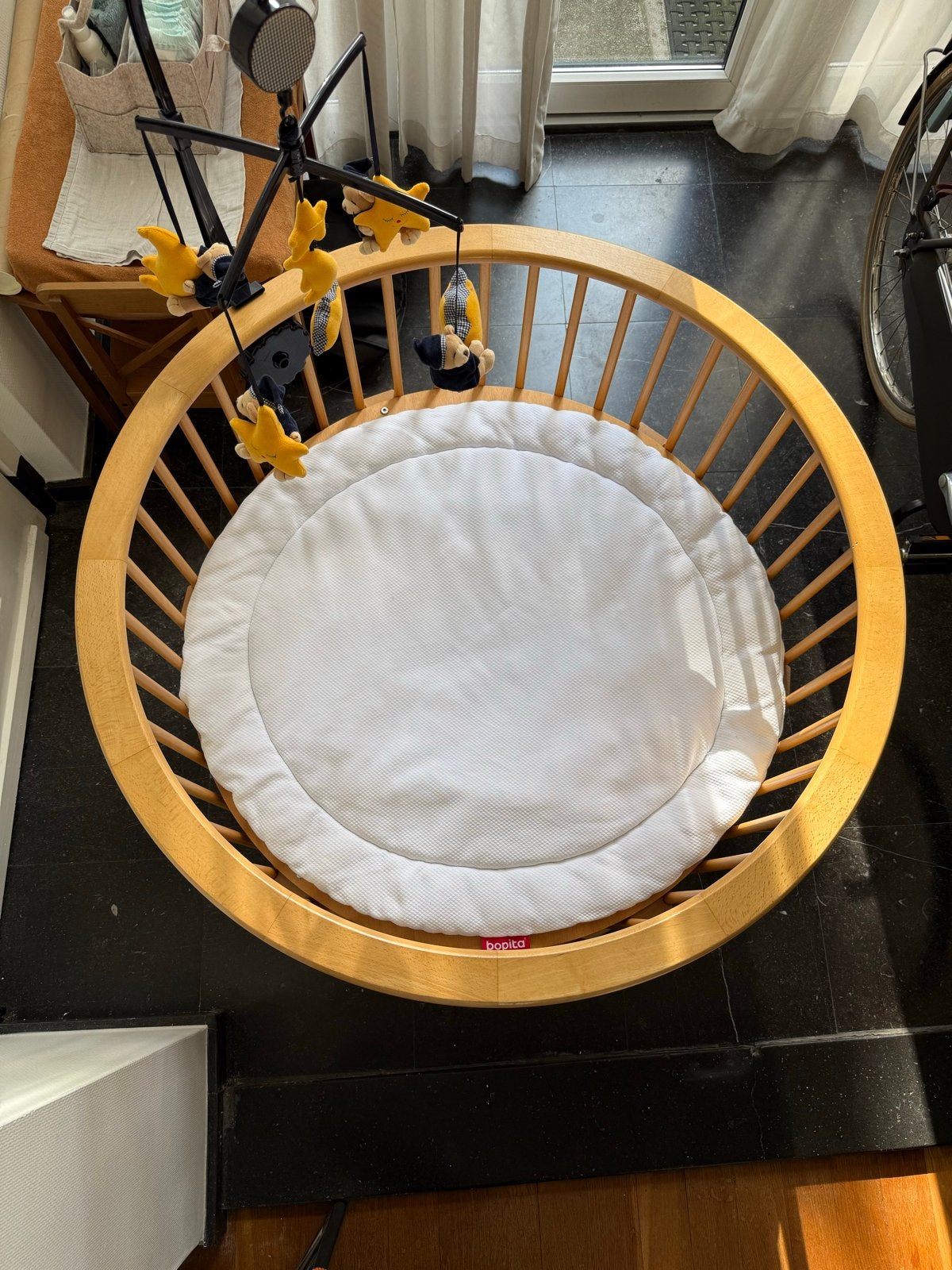 Bopita ronde box inclusief boxkleed, Kinderen en Baby's, Ophalen, Gebruikt, Overige typen