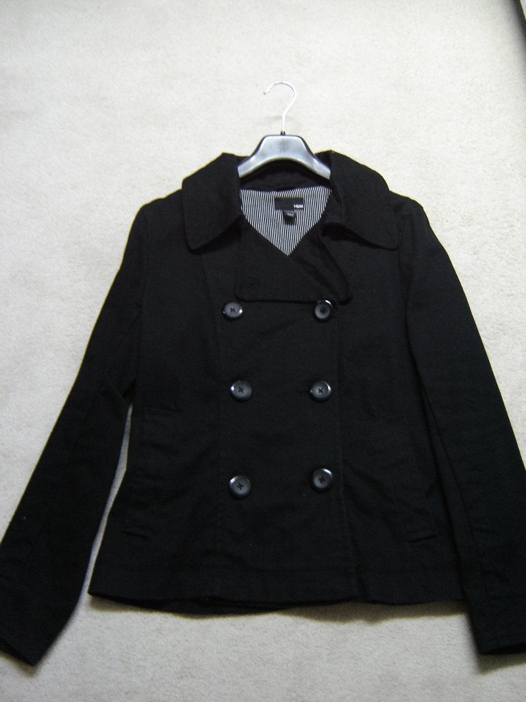 Dames tussendoor jas kleur zwart zgan, H&M, Zwart, Maat 42/44 (L), Ophalen of Verzenden
