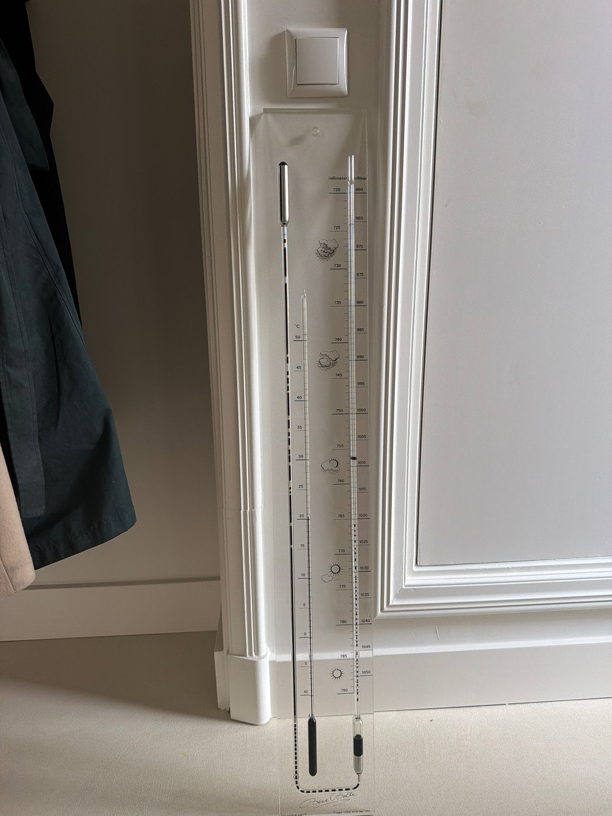 Barometer van Bart Bolle  helaas doet hij het niet meer, Ophalen of Verzenden, Niet werkend, Barometer