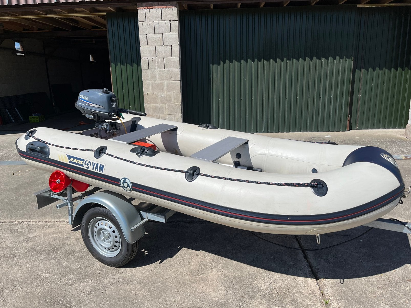 Yam 330s rubberboot incl Yamaha 4pk 4-takt