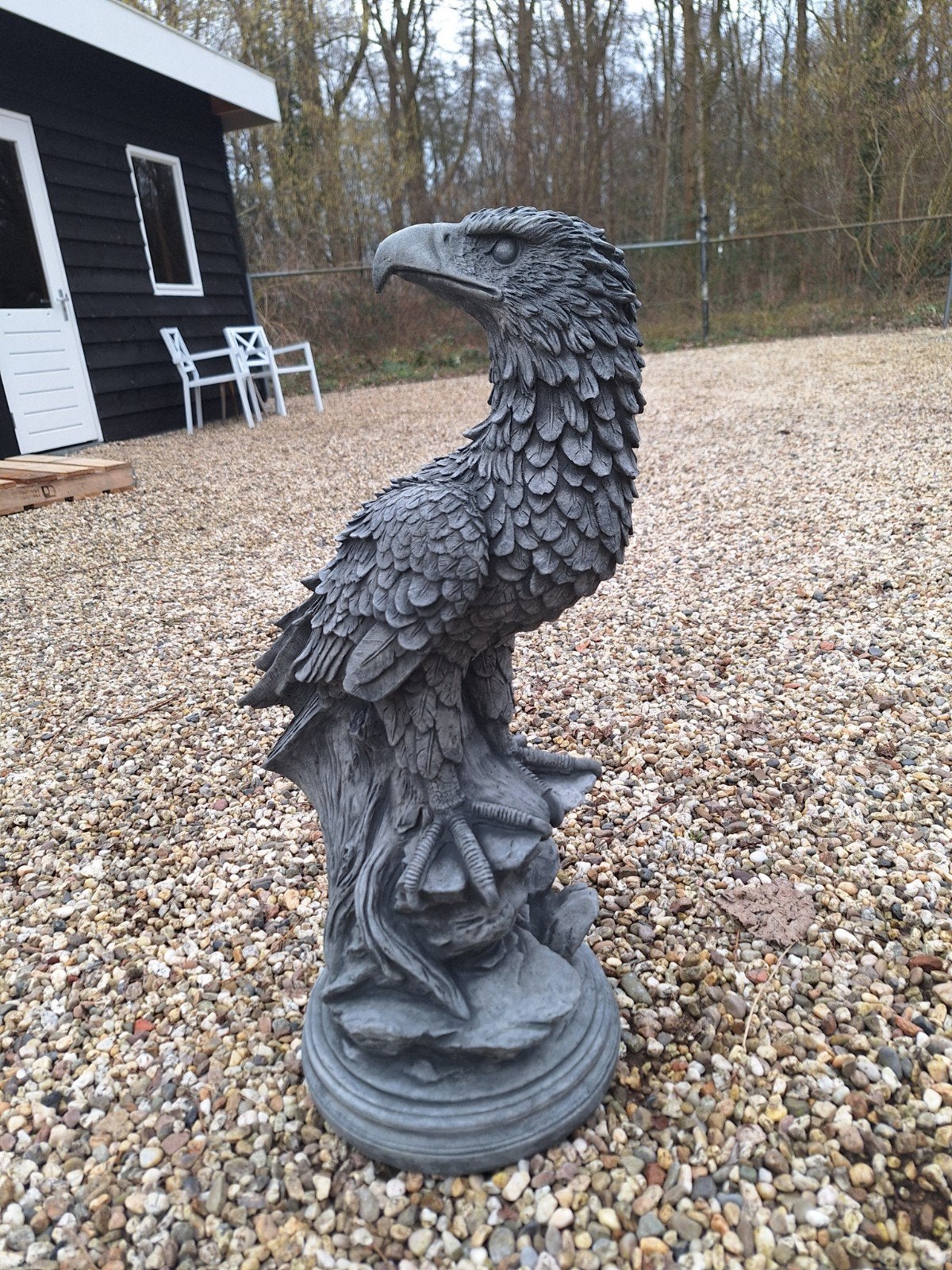 Betonnen Adelaar Beeld - 69 cm Hoog, Ophalen, Nieuw, Beton, Dierenbeeld