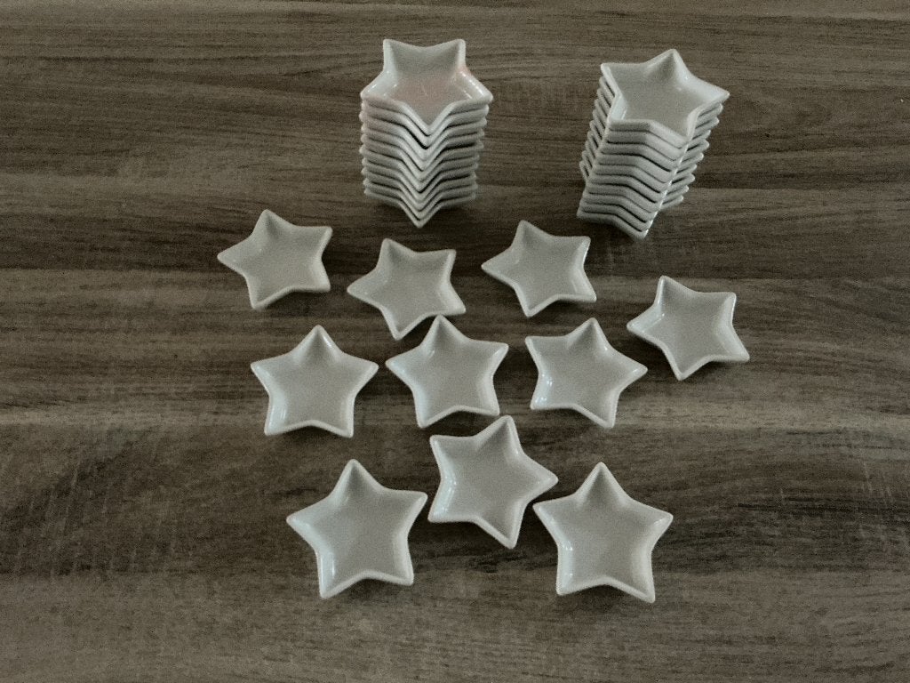 Stervormige amuse schaaltjes, Ophalen of Verzenden, Overige stijlen, Porselein, Schaal of Schalen