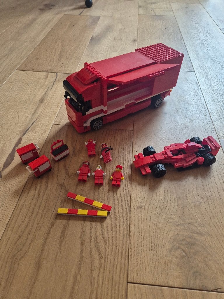 LEGO 8185 Racers Ferrari Truck, Gebruikt, Lego, Ophalen of Verzenden, Racers