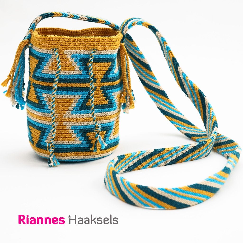 Mochila - tas - Boho - handgemaakt - festival tasje, Ophalen of Verzenden, Nieuw, Geel, Overige merken
