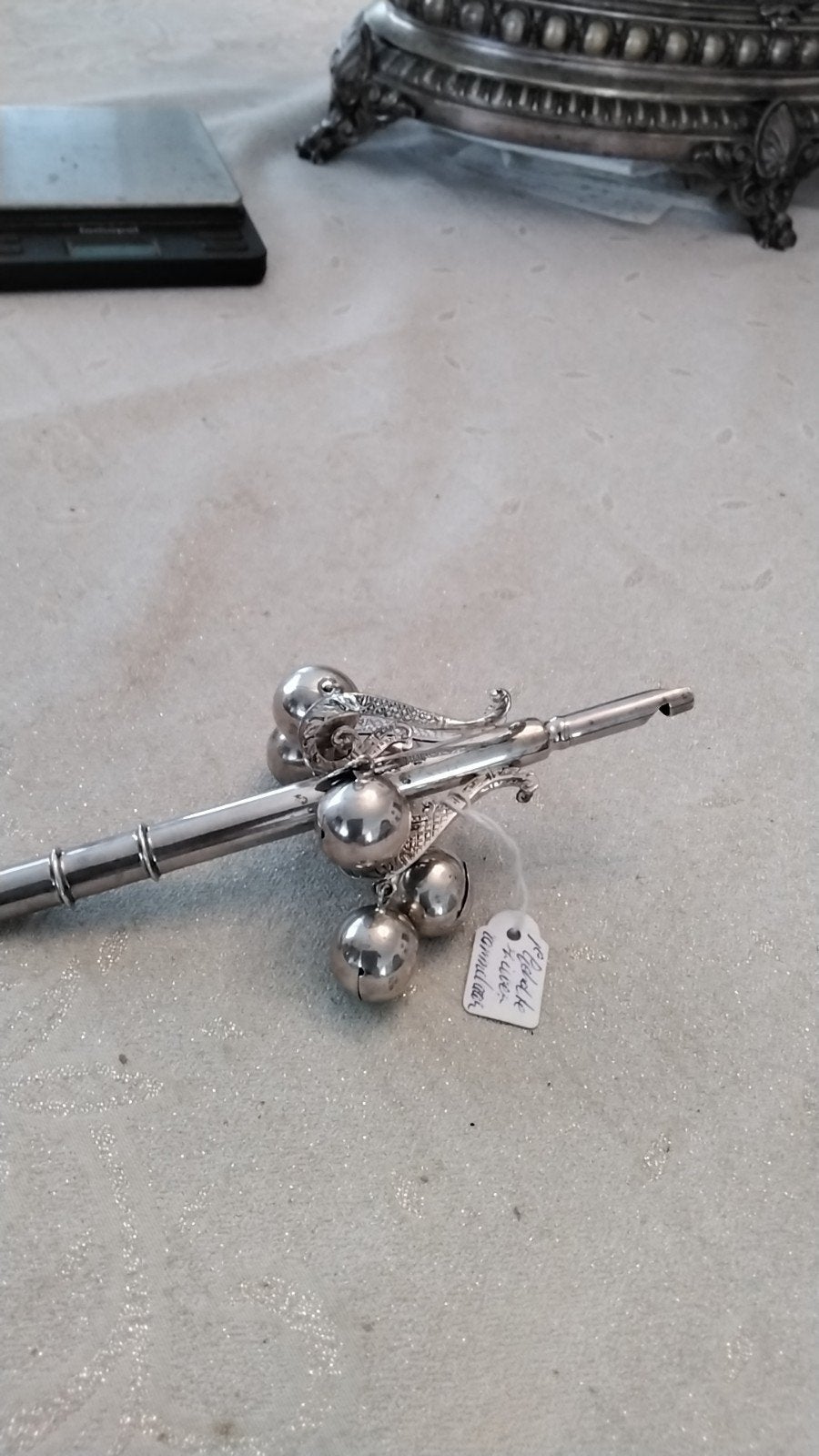 zilveren rammelaar., Antiek en Kunst, Ophalen of Verzenden, Zilver