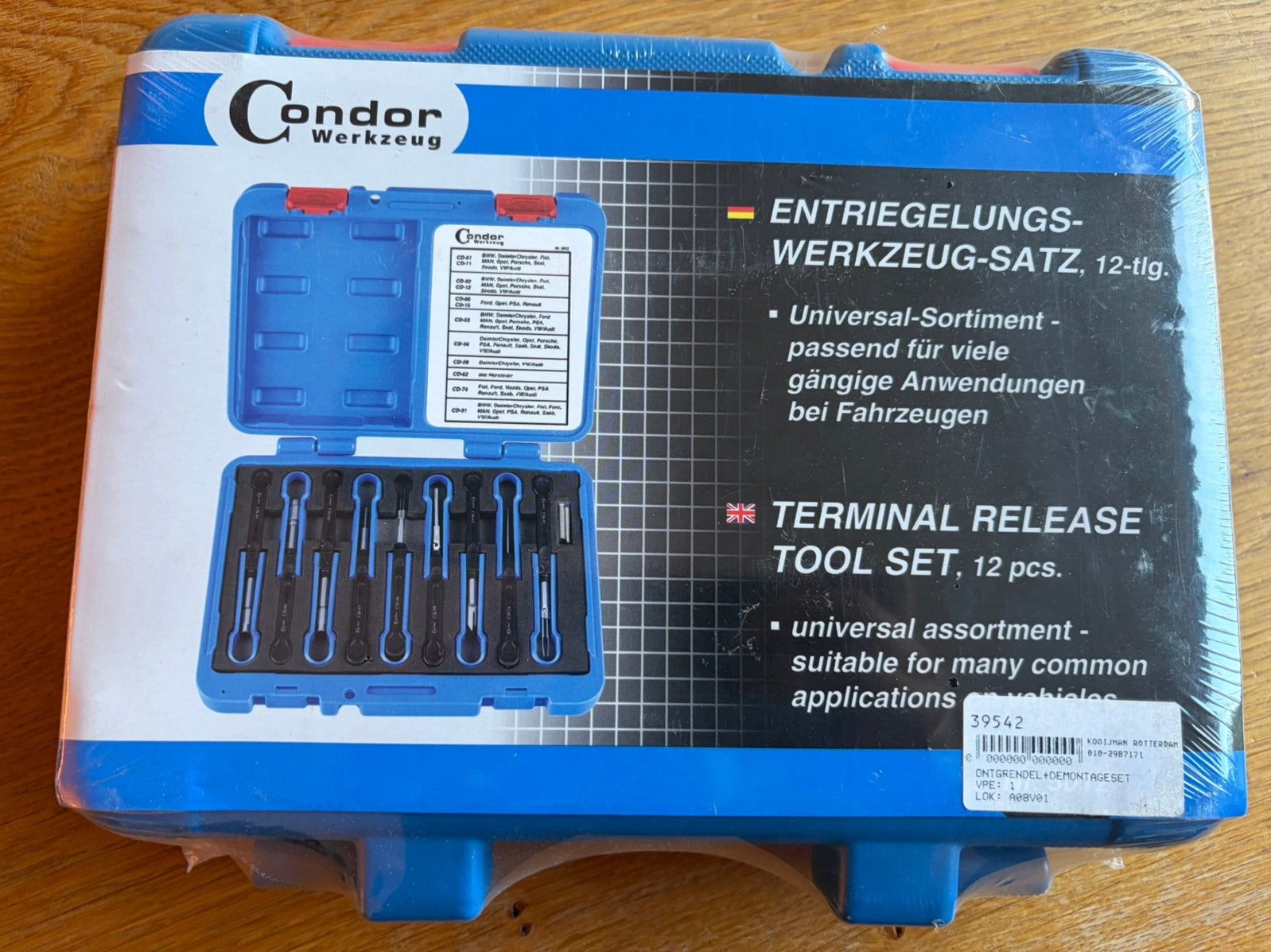 Condor automotive stekker demontage set 12-delig, Auto diversen, Autogereedschap, Ophalen of Verzenden, Nieuw