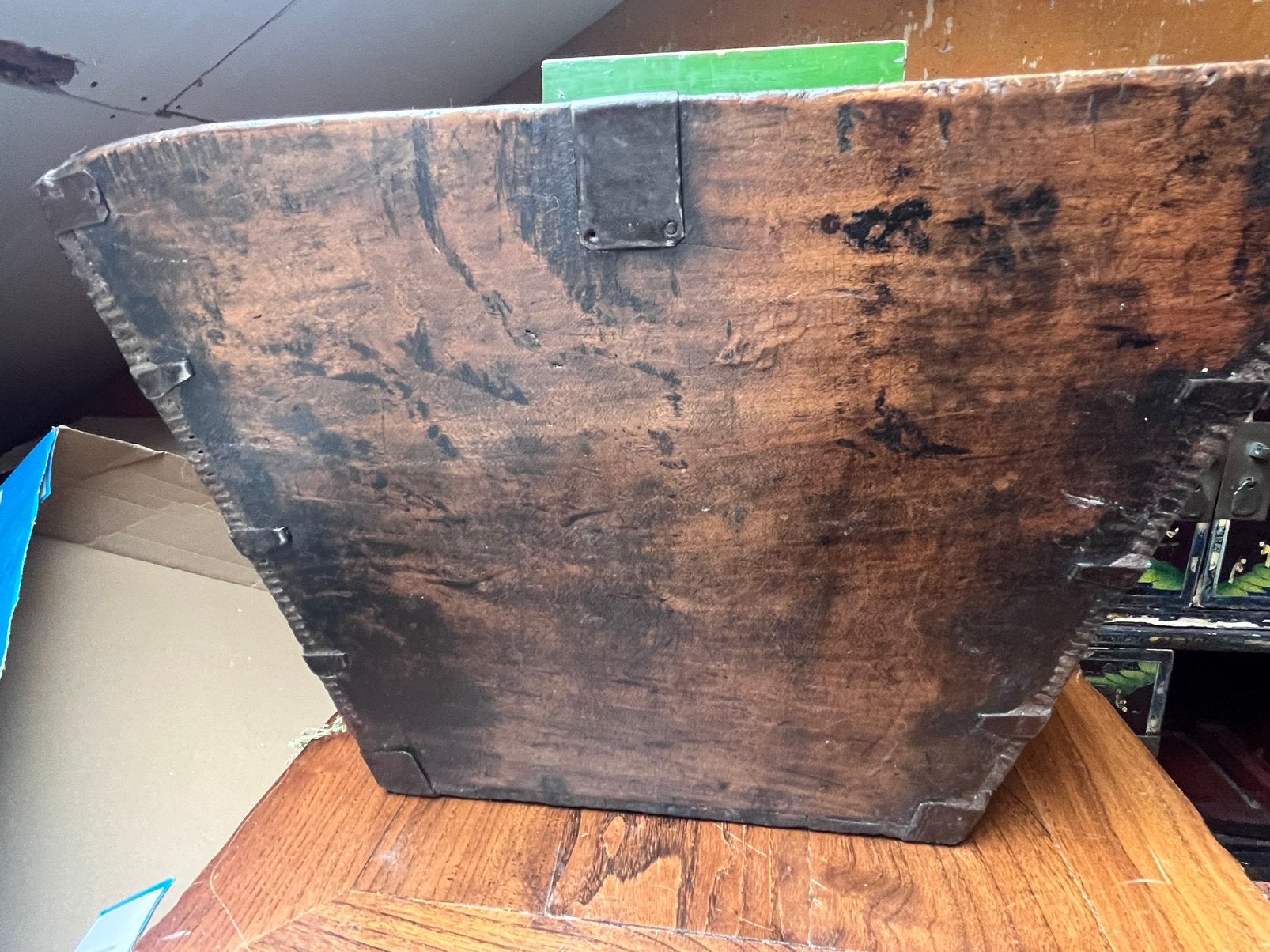 Vierkante houten kist, Ophalen, Minder dan 50 cm, Gebruikt, 50 tot 100 cm