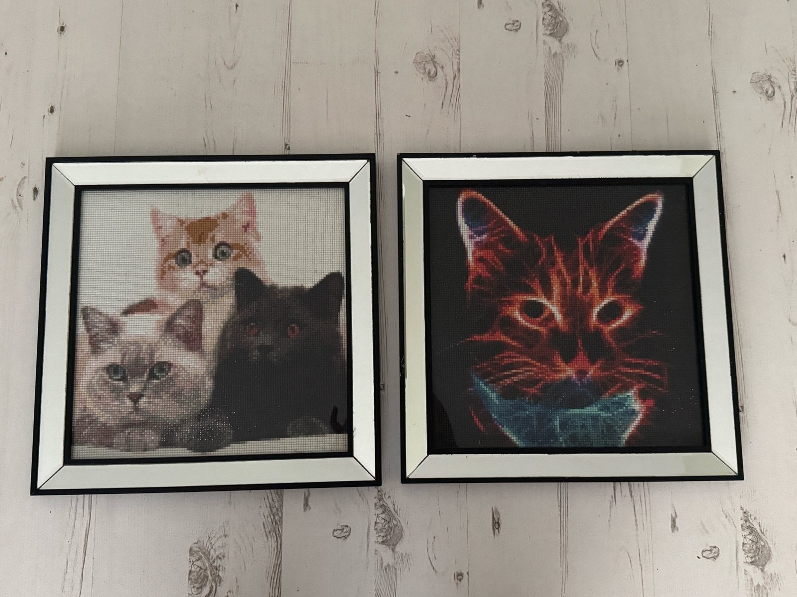 Diamond Painting Katten (2 stuks) - 36x36 cm, Ophalen, Minder dan 50 cm, Nieuw, Schilderij