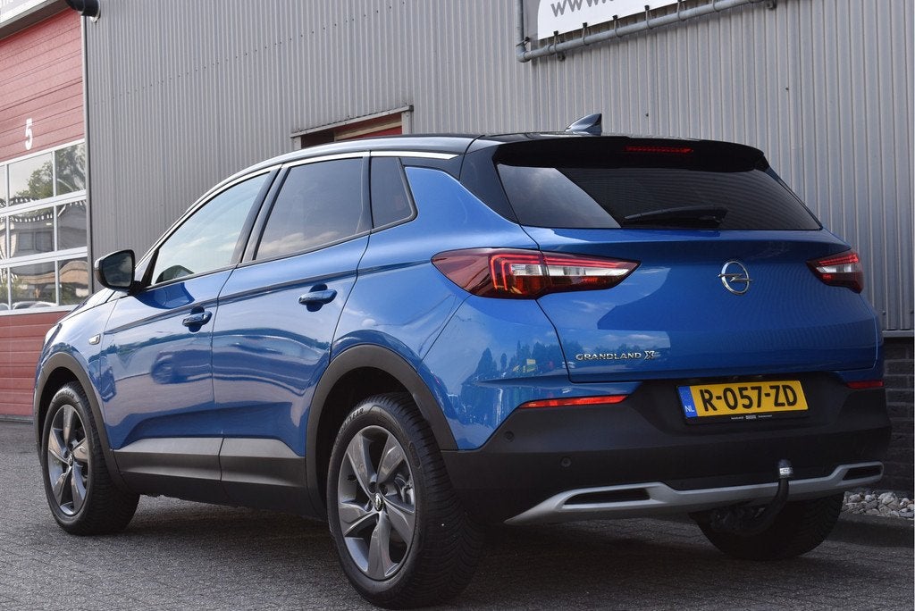 Opel Grandland X 1.2 Turbo Edition Full option! Panorama, Me, Gebruikt, 1199 cc, Blauw, Leder