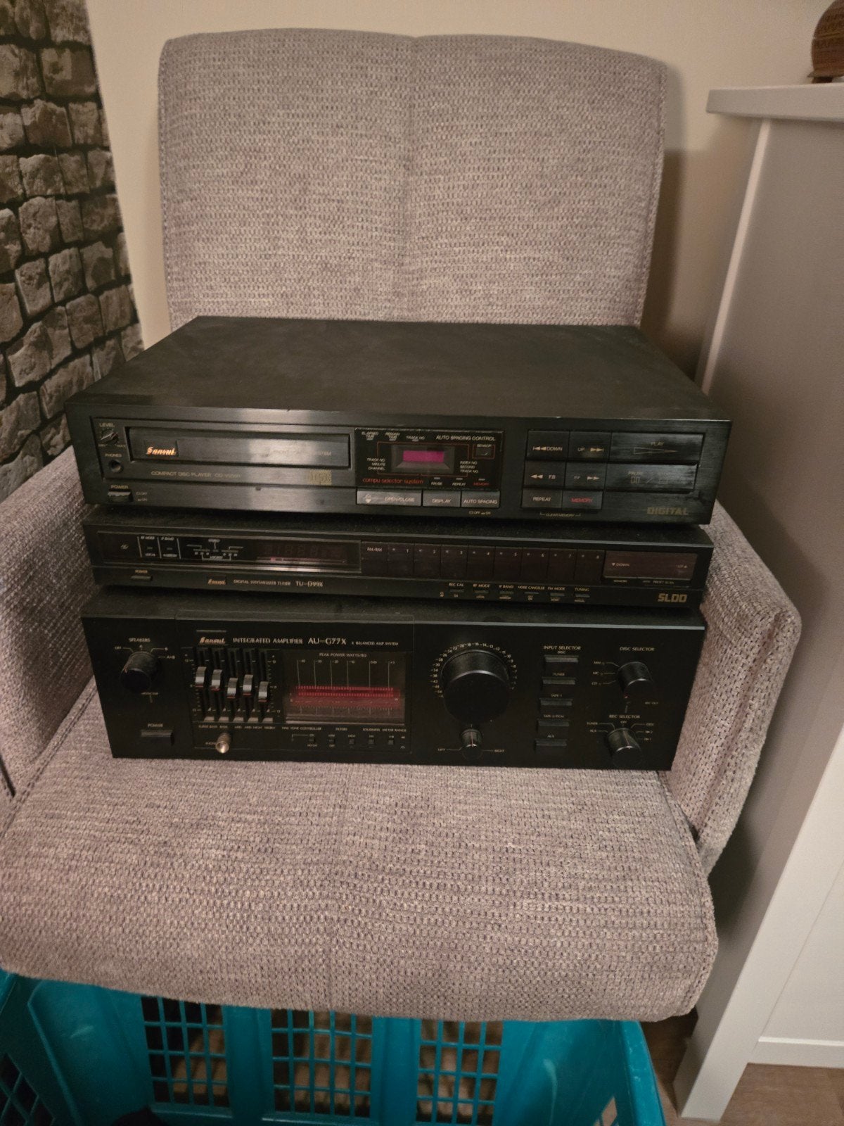 Sansui Hifi Set: CD-speler, Tuner en Versterker, Overige merken, Gebruikt, Tuner of Radio, Losse componenten