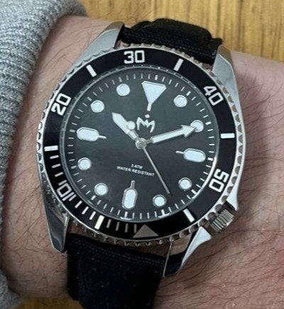 Movado Crown Diver Horloge - Stijlvol en Robuust, Overige merken, Leer, Staal, Nieuw