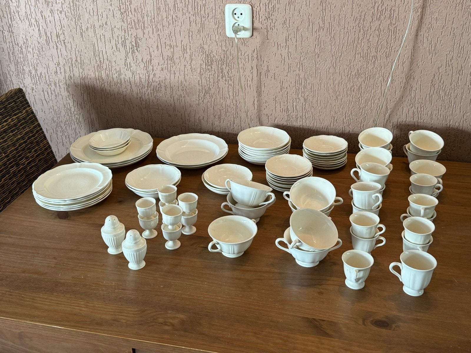 80-delig Wedgwood Queens Shape / Plain servies, Ophalen, Gebruikt, Klassiek, Wedgwood