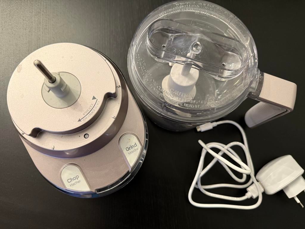 Cuisinart mini draadloze hakmolen - zo goed als nieuw, Minder dan 1 liter, Ophalen, Zo goed als nieuw, 2 snelheden