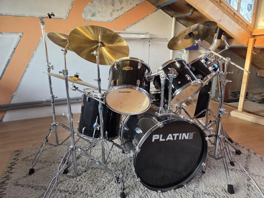 Drumstel Platin Basis + Uitbreiding Stagg & Paiste, Ophalen, Gebruikt, Overige merken
