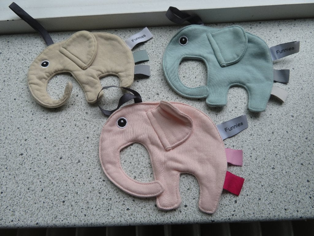 Knuffeldoekje olifant olifantje merk Funnies licht groen, Groen, Ophalen of Verzenden, Zo goed als nieuw, Wasbaar
