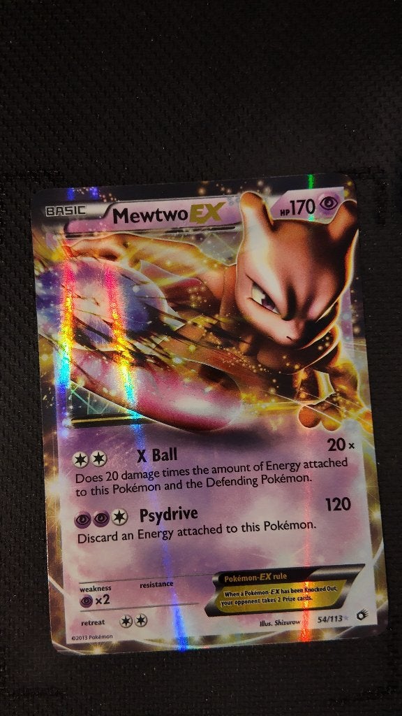 Mewtwo-EX 1 54 Legendary Treasures | Pokemon kaart, Ophalen, Zo goed als nieuw, Losse kaart, Foil