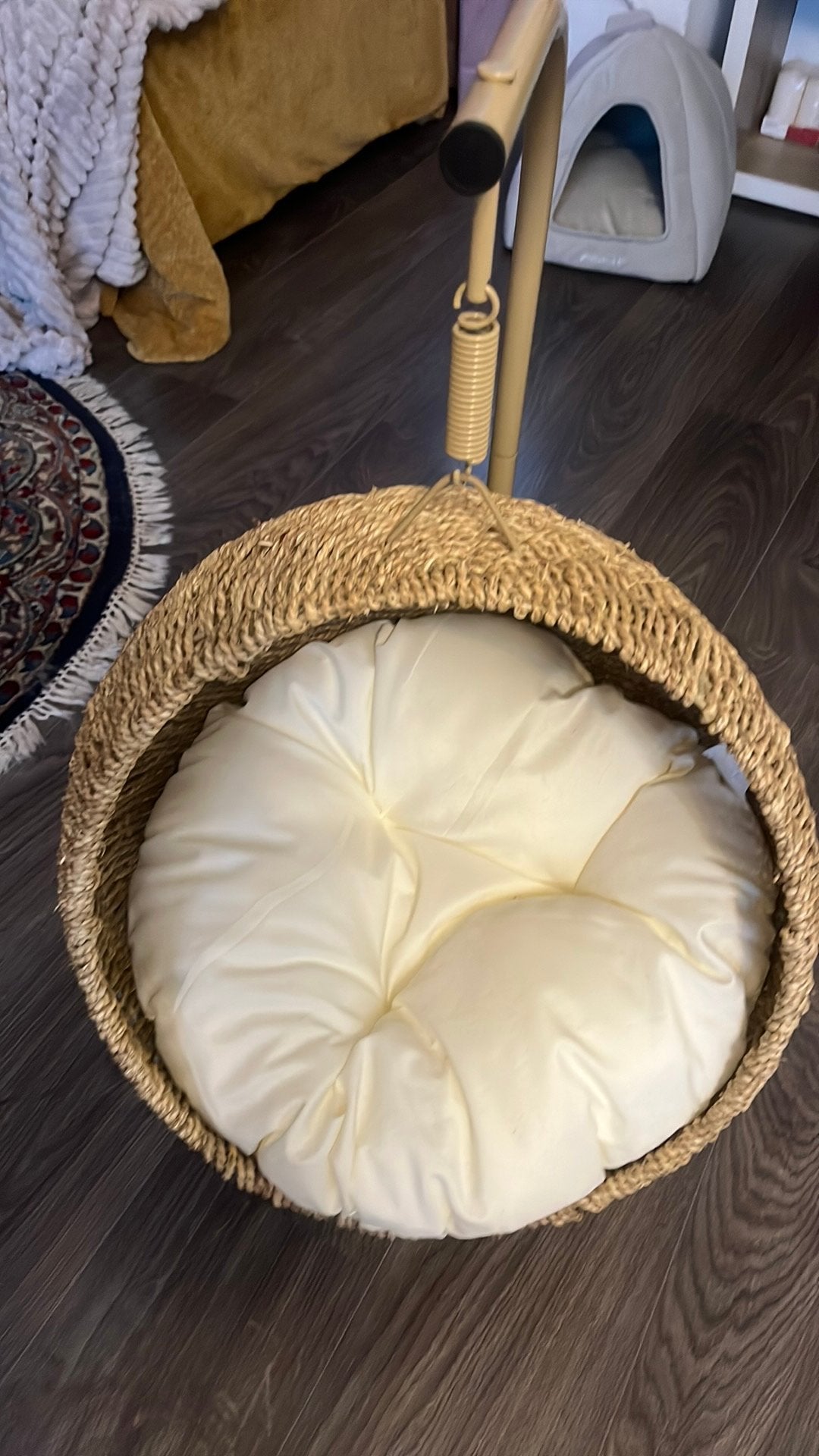 Hangstoel voor katten - naturel / wit, Dieren en Toebehoren, Ophalen, Nieuw, Pluche