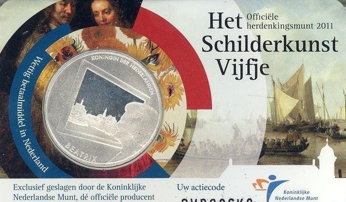 Het Schilderkunst Vijfje Nederland 5 euro / 2011 (coincard), Ophalen of Verzenden, Overige landen, 5 euro, Losse munt