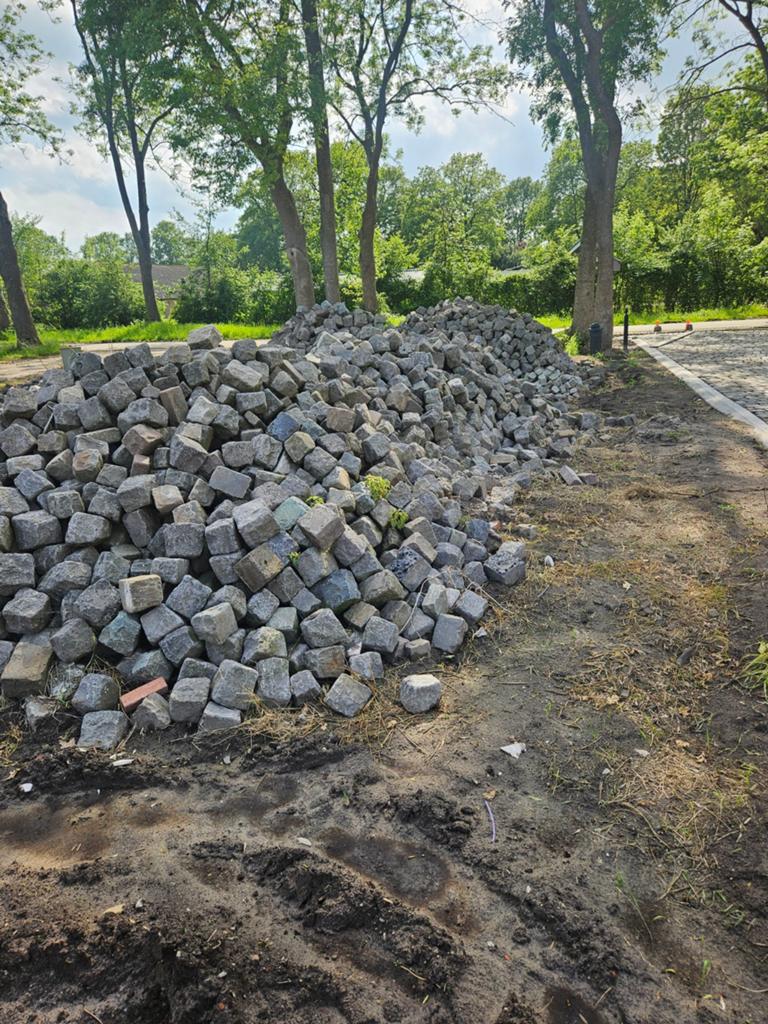 Gebruikte kaseien, ca. 150 m2, Ophalen, Gebruikt, Klinkers, Natuursteen