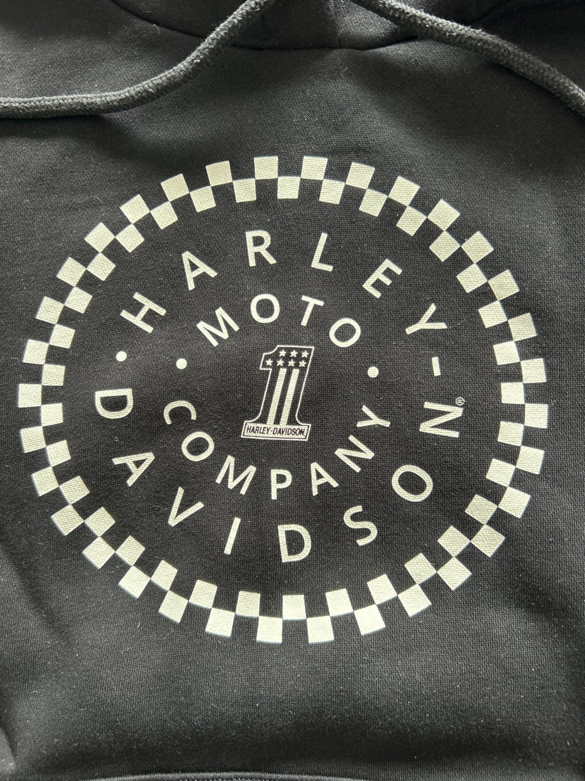 Harley-Davidson hoodie zwart met logo - Maat M, Ophalen of Verzenden, Zo goed als nieuw, Maat 38/40 (M), Zwart