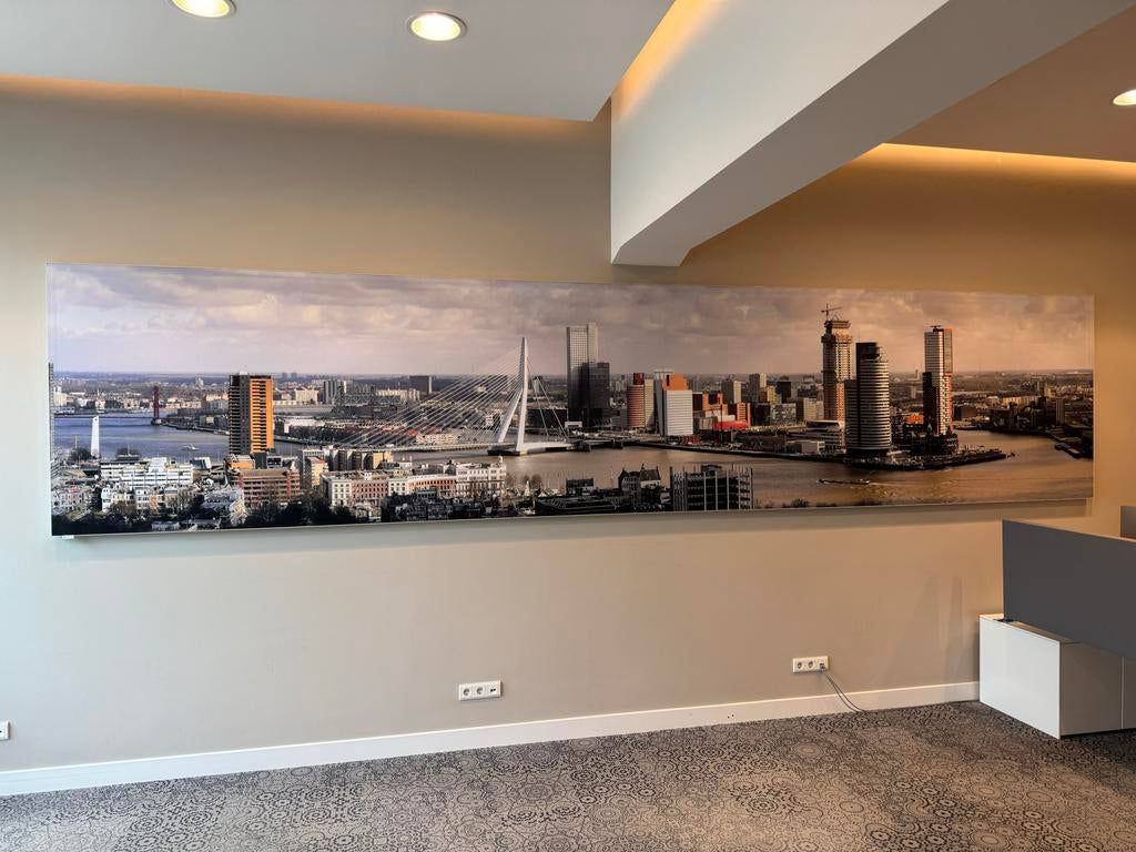 Geluidsabsorberend paneel met Rotterdam skyline print, Ophalen