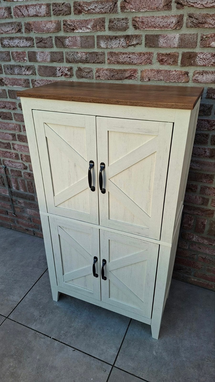 Badkamerkast Opbergkast Schoenenkast 4 deur Beige 60x30x110, Ophalen, Nieuw