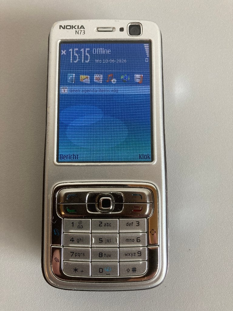 Nokia N73 Silver - Simlockvrij - in originele doos, Gebruikt, Overige modellen, Fysiek toetsenbord, 3 tot 6 megapixel