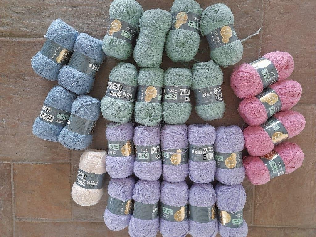 Partij Furry Yarn, Ophalen of Verzenden, Nieuw, Haken, Wol of Garen