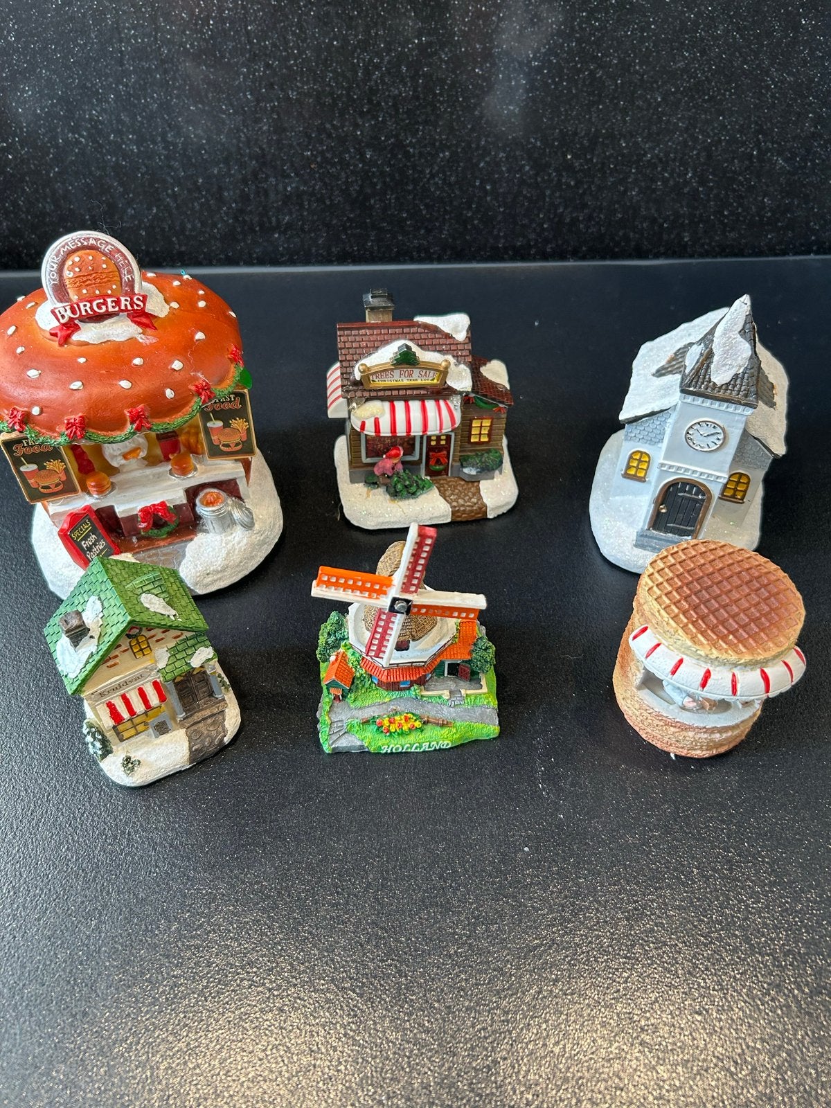 Vintsge miniatuur kerstkraampjes voor in het kerstdorp, Diversen, Ophalen of Verzenden, Gebruikt