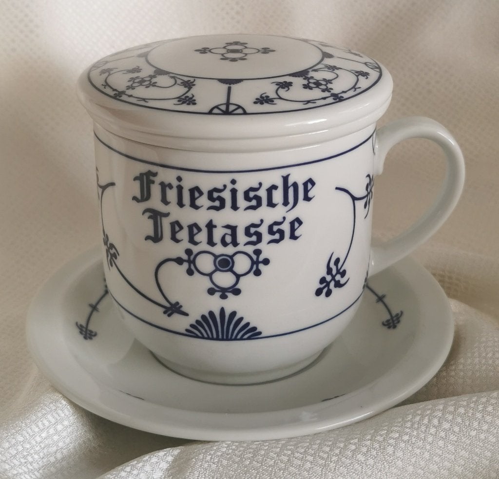 Friesische Teetasse - thee kop en schotel - Indian Blue, Ophalen, Nieuw, Overige stijlen, Kop(pen) en/of Schotel(s)