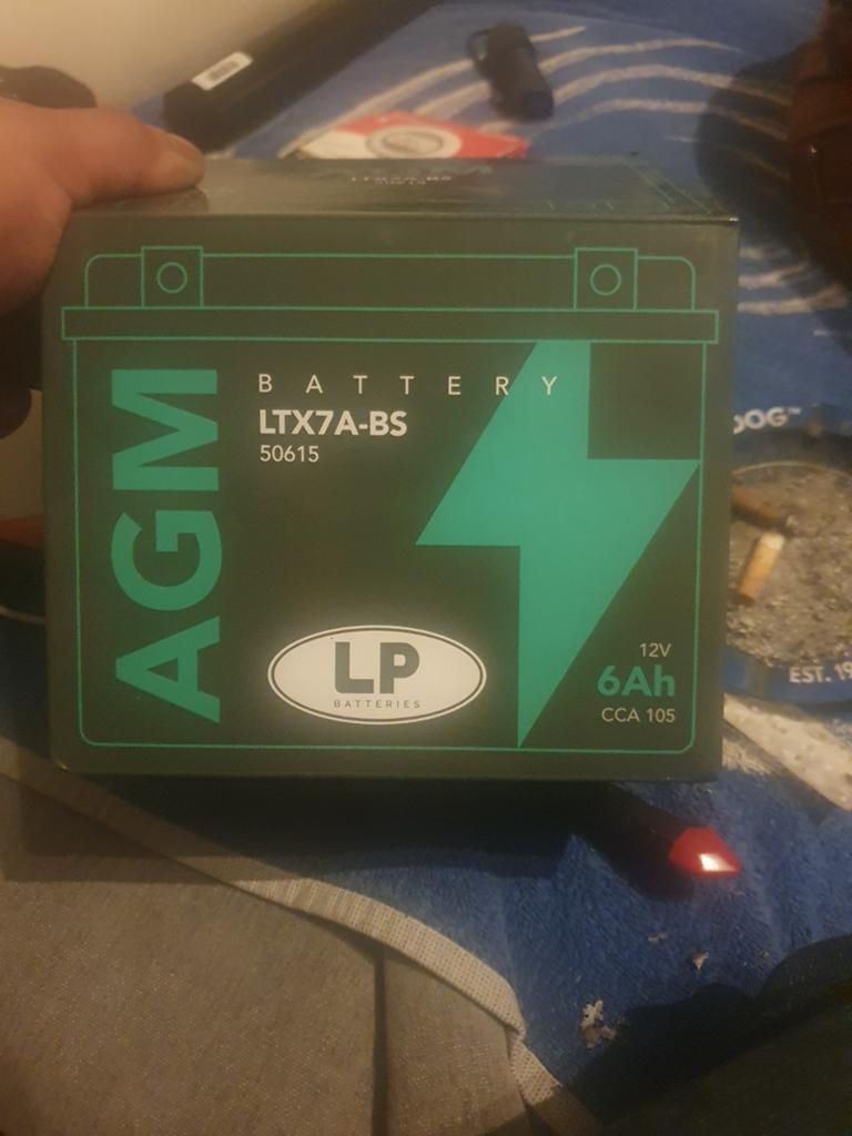Nieuwe LP Batterij AGM LTX7A-BS 12V 6Ah., Fietsen en Brommers, Brommeronderdelen | Scooters, Ophalen of Verzenden, Nieuw