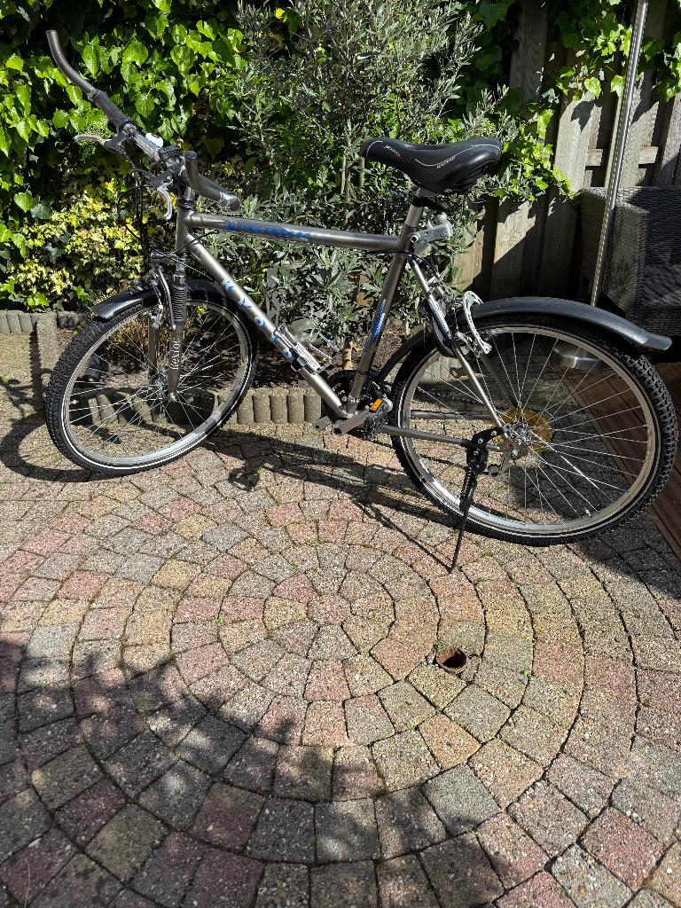 Kyoso mountainbike metallic zilver, Velgrem, Versnellingen, Ophalen, Overige merken