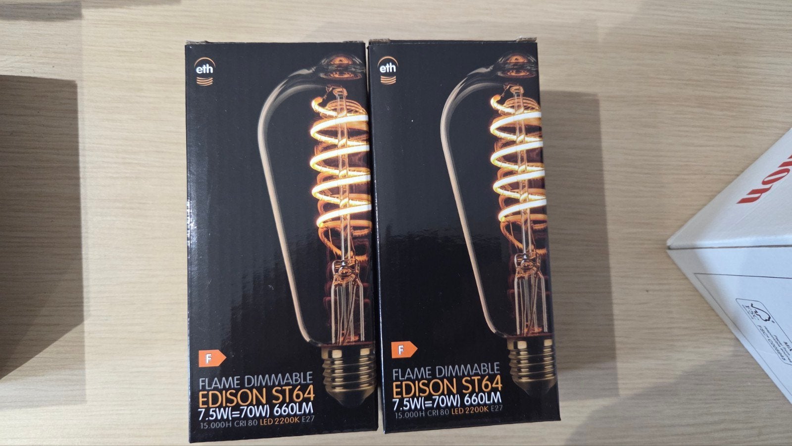 Edison st64 flame dimmable dimbaar 7,5W 600lumen, Huis en Inrichting, Lampen | Losse lampen, Ophalen of Verzenden, Nieuw, E27 (groot)