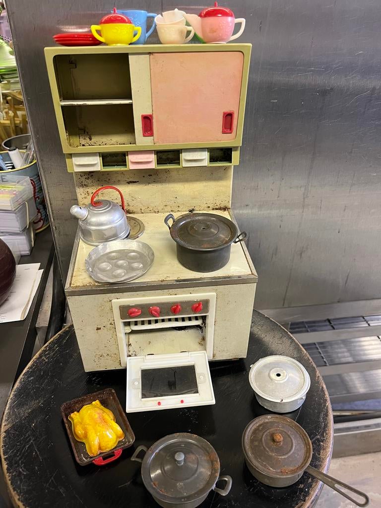 Vintage Speelgoed Keuken met Accessoires, Ophalen of Verzenden, Gebruikt, Jongen of Meisje