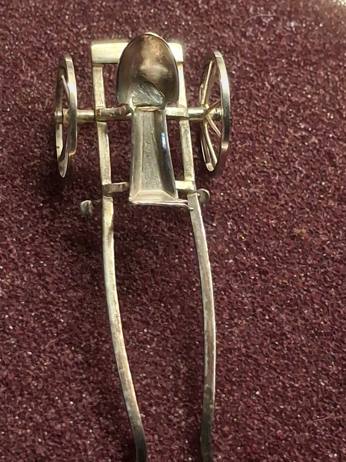 zilveren  miniatuur  paarden kar, Antiek en Kunst, Antiek | Goud en Zilver, Verzenden