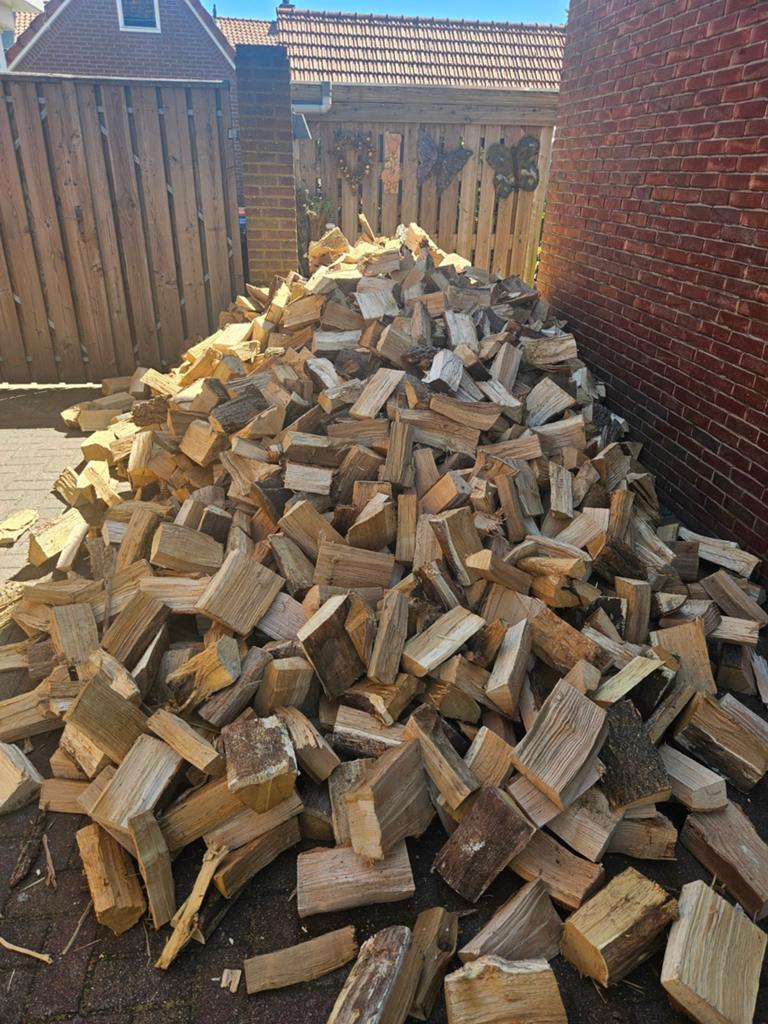 Droog brandhout Eik Beuk haardhout, 6 m³ of meer, Ophalen of Verzenden, Eikenhout, Blokken