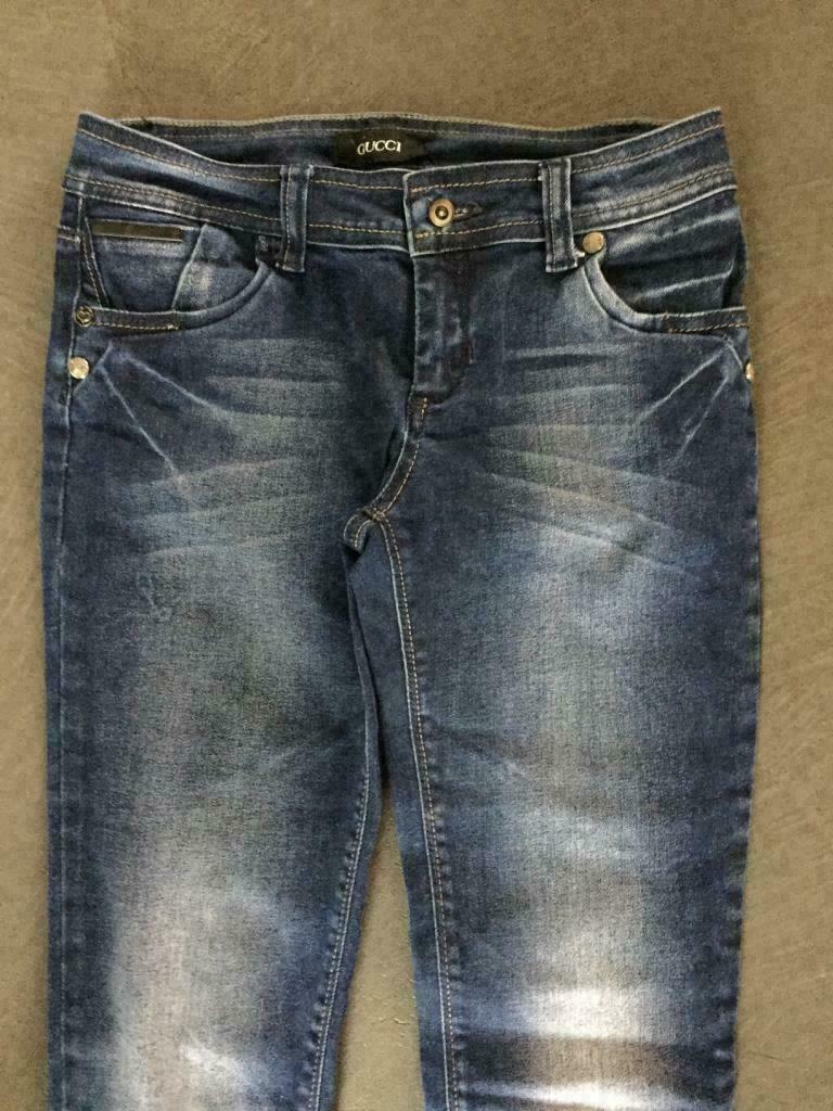 F10 Originele GUCCI: mt W30=M=38/40 jeans broek spijkerbroek, Blauw, Ophalen of Verzenden, W30 - W32 (confectie 38/40), Gucci