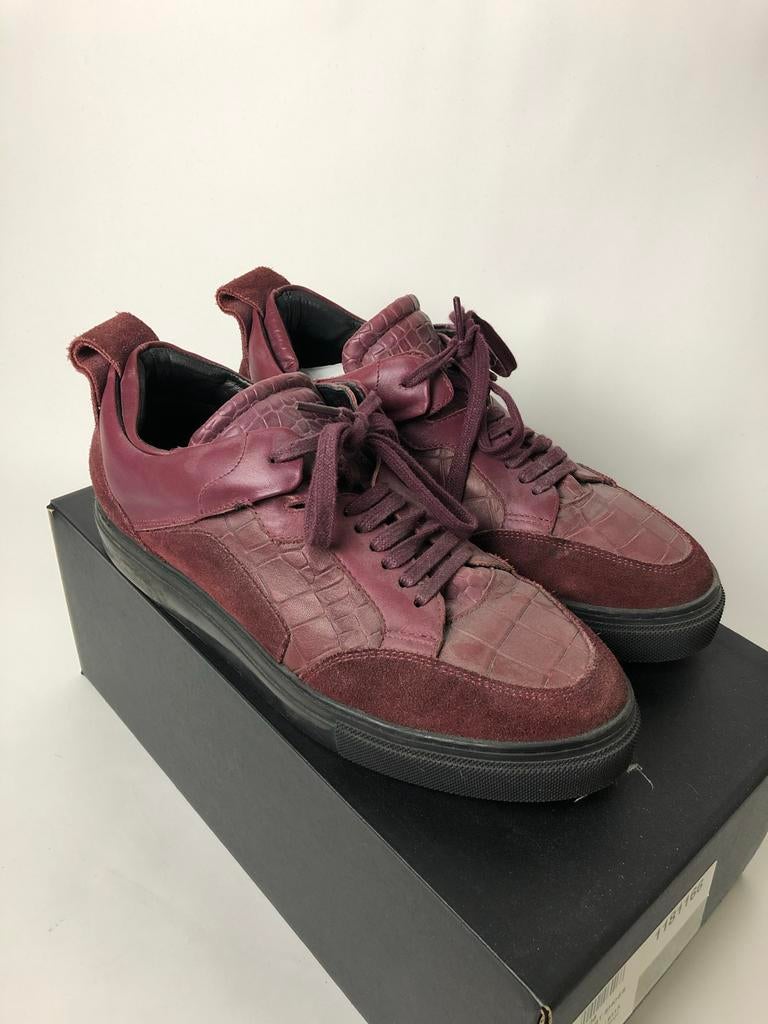 Guarano sneakers maat 42, bordeaux rood leer, Ophalen of Verzenden, Gedragen, Overige kleuren, Sneakers of Gympen