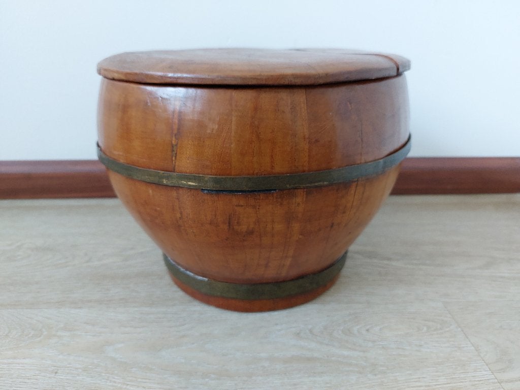 AZIATISCHE RIJSTEMMER/GRAANEMMER, Hout, 22 cm, Bruin, Overige typen