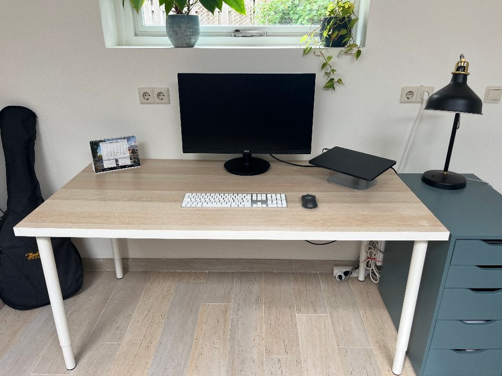 IKEA bureau, Ophalen, In hoogte verstelbaar, 150 cm, Hout