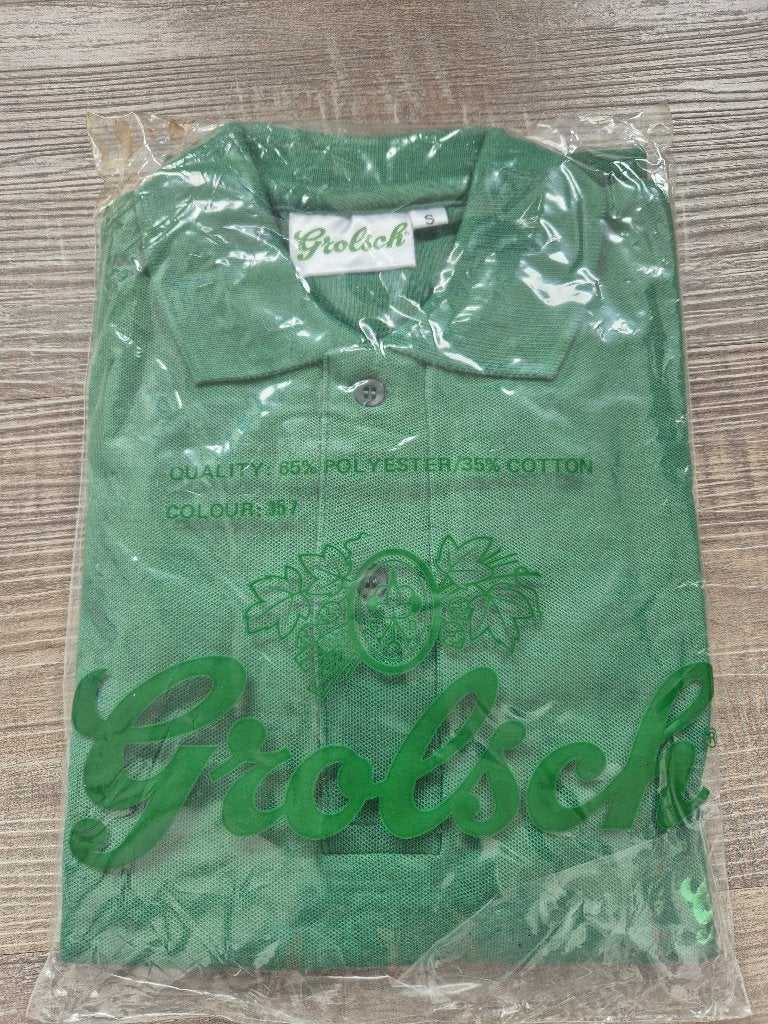 Te koop: groen Grolsch poloshirt korte mouw maat S, Verzamelen, Ophalen of Verzenden, Nieuw, Overige typen, Grolsch