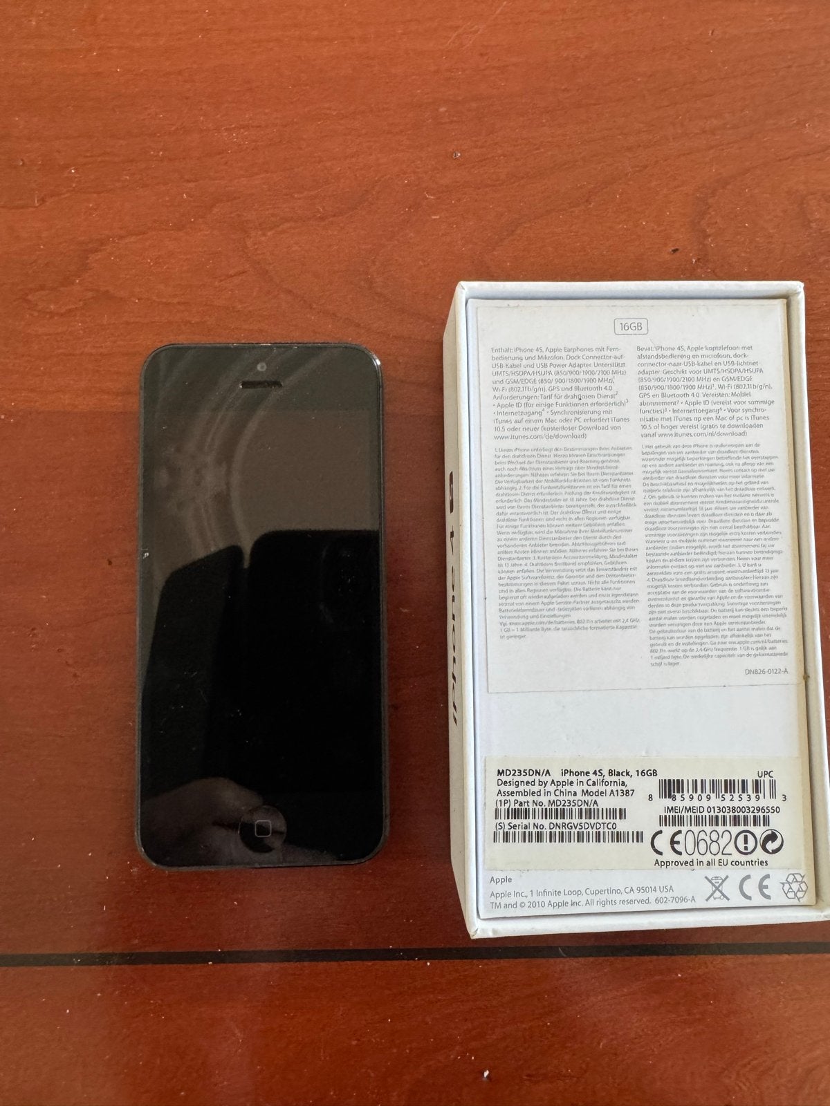 Apple iPhone 4S Zwart 16GB - Met Doos, Telecommunicatie, Mobiele telefoons | Apple iPhone, Gebruikt, 16 GB, Zwart, Ophalen of Verzenden